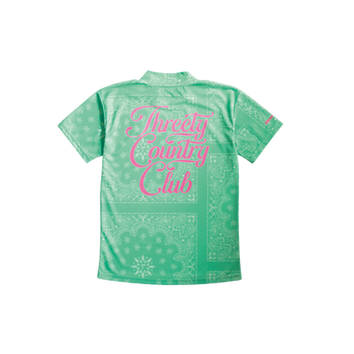 Threetygolfのゴルフウェアサンプル画像、ペイズリーパターン