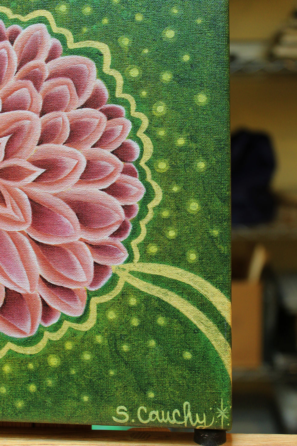 Thumbnail: Pink Dahlia giclee canvas 