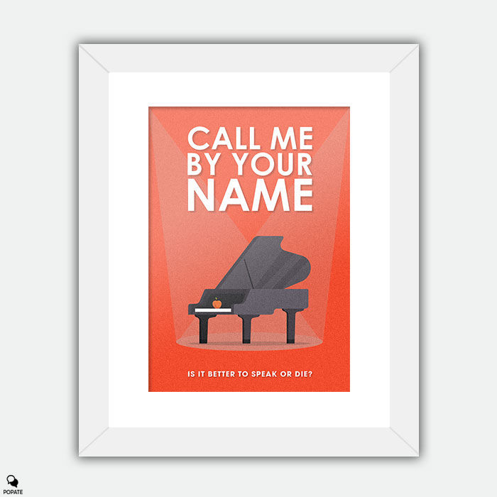 Thumbnail: Call Me By Your Name Minimalist Framed Print - Piano