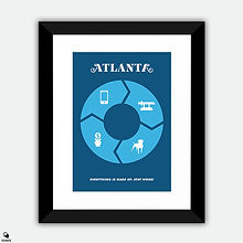 Atlanta Minimalist Framed Print - The Streisand Effect