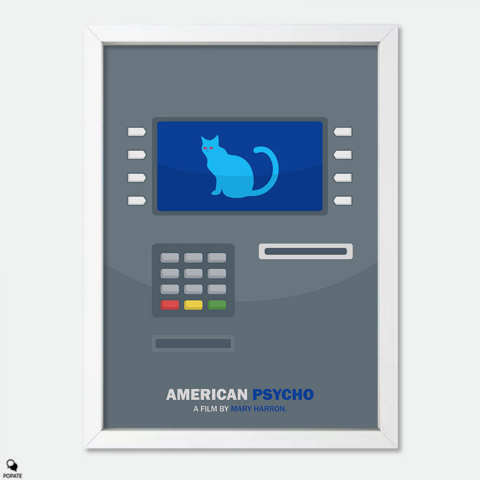 Thumbnail: American Psycho Minimalist Mini Framed Print - ATM