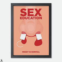 Sex Education Minimalist Mini Framed Print - Sex Plague