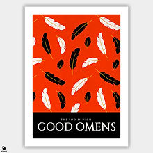 Good Omens Minimalist Poster - Angels and Demons