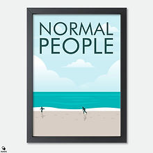 Normal People Minimalist Mini Framed Print - Beach