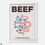 Thumbnail: BEEF Minimalist Mini Framed Print