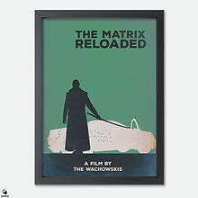 The Matrix Reloaded Minimalist Mini Framed Print - Highway