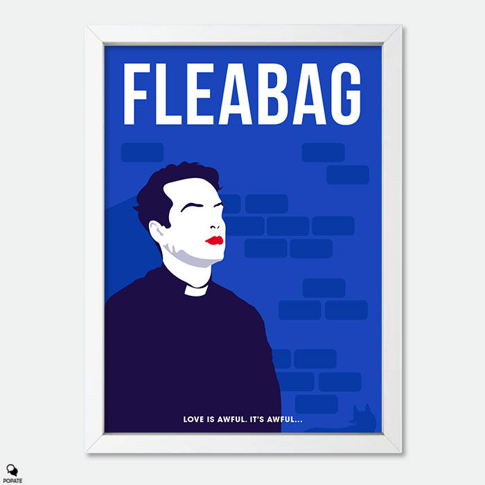 Thumbnail: Fleabag Minimalist Mini Framed Print - Love is awful