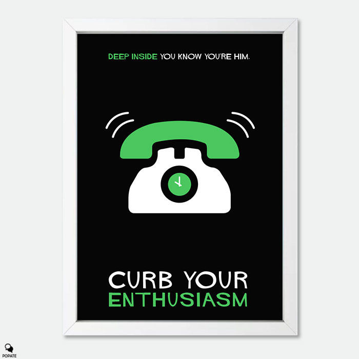 Thumbnail: Curb Your Enthusiasm Minimalist Mini Framed Print - Cut off time