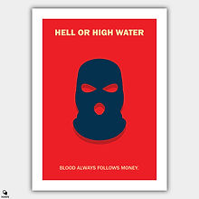 Hell or High Water Minimalist Poster - Mask
