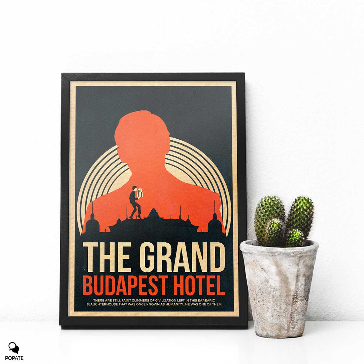 The Grand Budapest Hotel Vintage Large Framed Print
