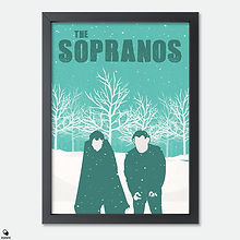 The Sopranos Minimalist Mini Framed Print - Pine Barrens