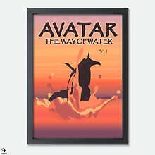 Avatar The Way of Water Minimalist Mini Framed Print - Tulkun