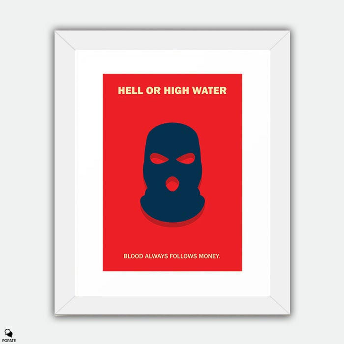 Thumbnail: Hell or High Water Minimalist Large Framed Print - Mask
