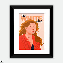The White Lotus Minimalist Large Framed Print - Daphne Sullivan