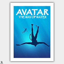 Avatar The Way Of Water Minimalist Poster - Diving