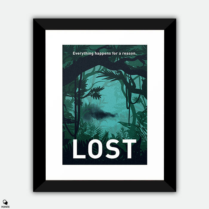 Lost Minimalist Framed Print - Black Smoke