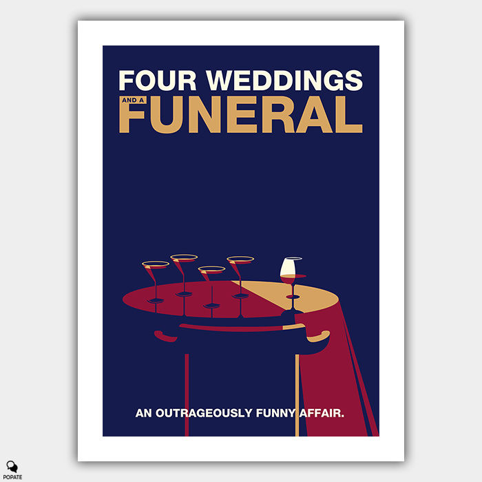 Four Weddings and a Funeral Minimalist Poster