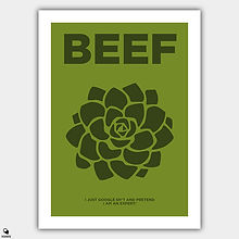 BEEF Minimalist Poster - Succulent