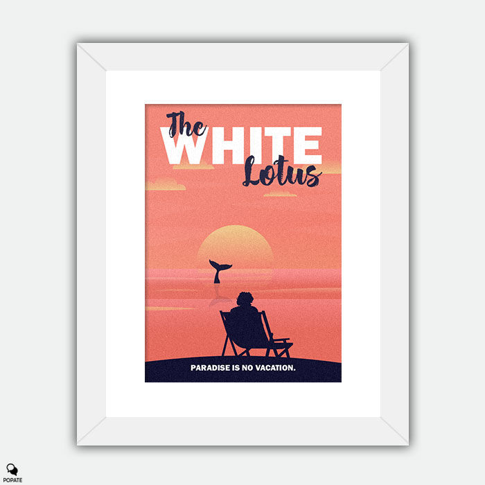Thumbnail: The White Lotus Minimalist large Framed Print - Quinn