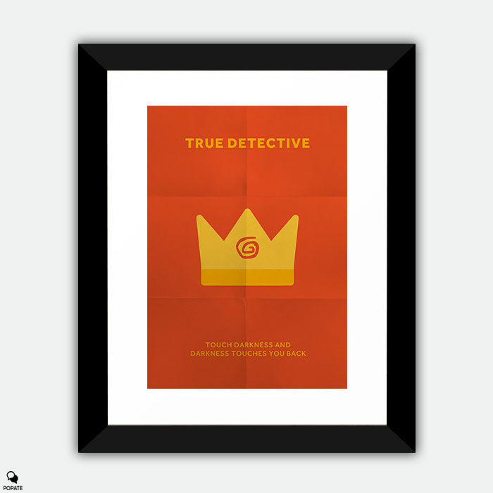 True Detective Minimalist Framed Print - Yellow King