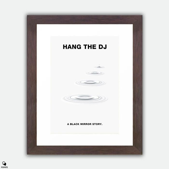 Thumbnail: Black Mirror Minimalist Large Framed Print - Hang The DJ