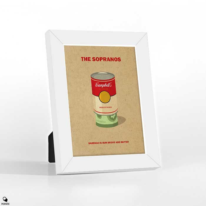 Thumbnail: The Sopranos Alternative Vintage Mini Framed Print - Garbage is our bread and