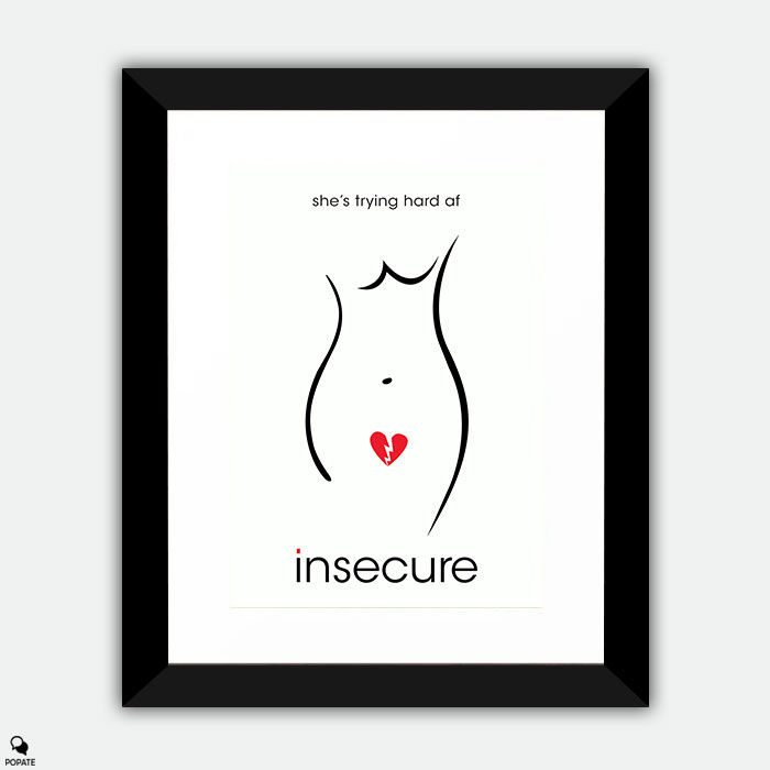 Insecure Minimalist Large Framed Print