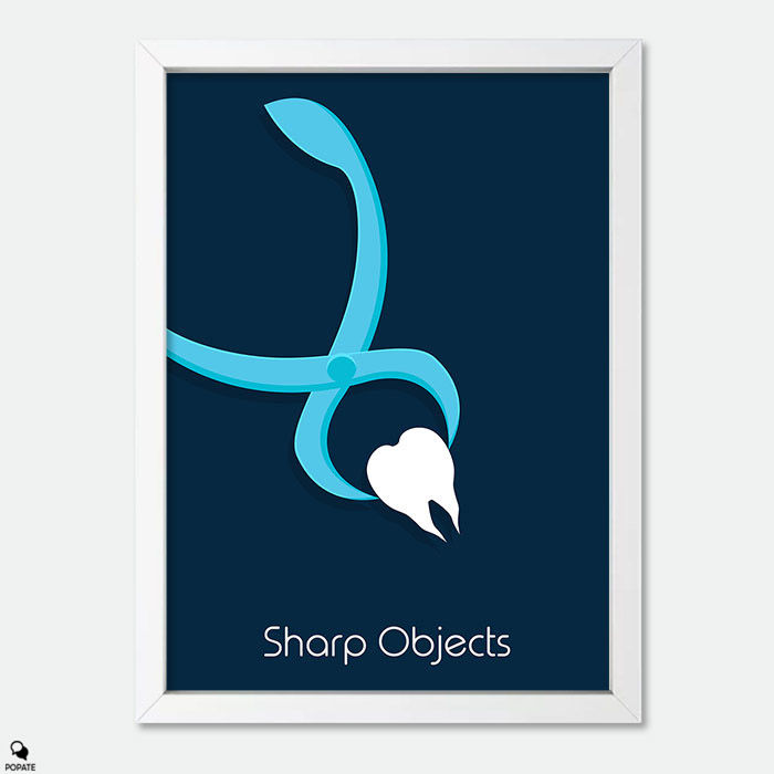 Thumbnail: Sharp Objects Minimalist Mini Framed Print - Tooth