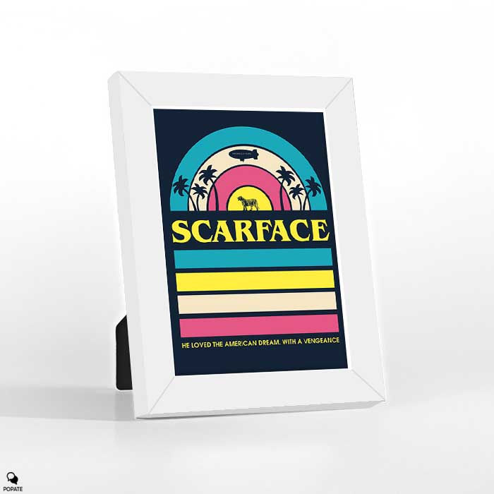 Thumbnail: Scarface Minimalist Mini Framed Print - Miami