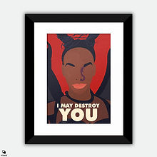 I May Destroy You Minimalist Large Framed Print - Halloween