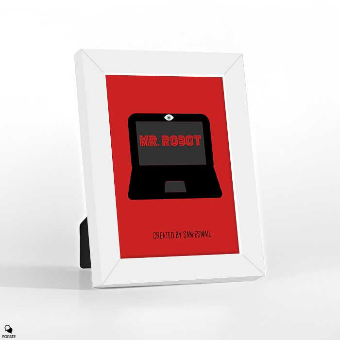Thumbnail: Mr. Robot Minimalist Mini Framed Print - Laptop