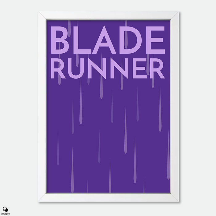Thumbnail: Blade Runner Minimalist Mini Framed Print - Rain