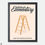 Thumbnail: Abbott Elementary Minimalist Mini Framed Print - Step Ladder