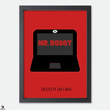 Mr. Robot Minimalist Mini Framed Print - Laptop