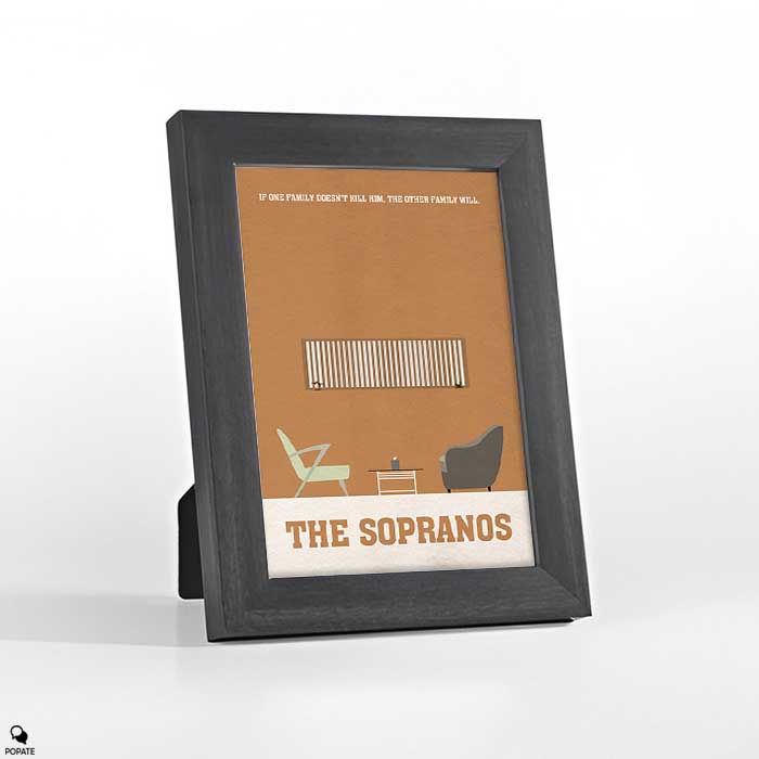 Thumbnail: The Sopranos Minimalist Mini Framed Print - Dr. Melfi's Office