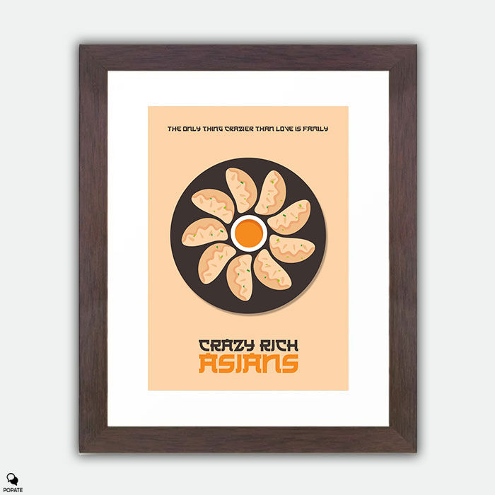 Thumbnail: Crazy Rich Asians Minimalist Framed Print - Dumplings