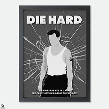 Die Hard Minimalist Mini Framed Print - McClane