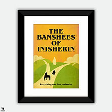 The Banshees of Inisherin Minimalist Vintage Large Framed Print - Fork