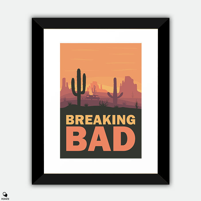Breaking Bad Minimalist Large Framed Print - Four Days Out