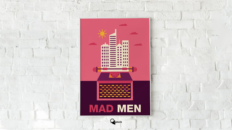 An alternative minimalist movie poster for Mad Men.
