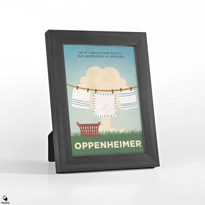 Thumbnail: Oppenheimer Minimalist Mini Framed Print - Sheets