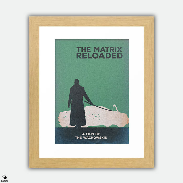 Thumbnail: The Matrix Reloaded Minimalist Large Framed Print - Highway