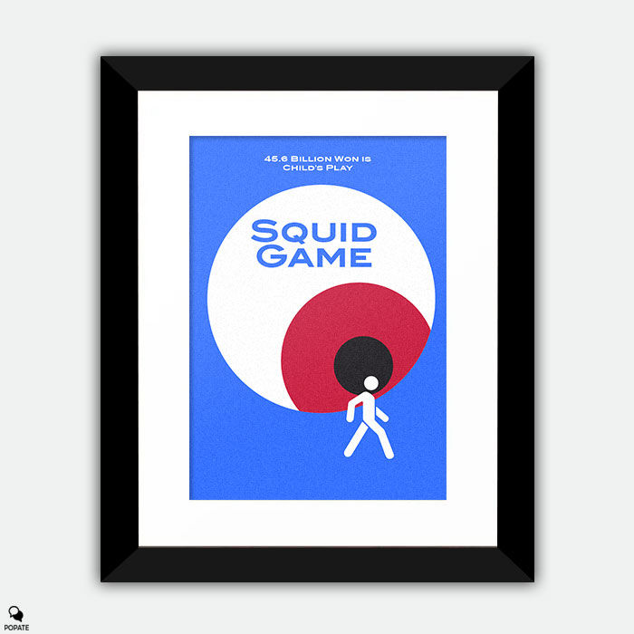 Squid Game Minimalist Framed Print - Red Light Green Light