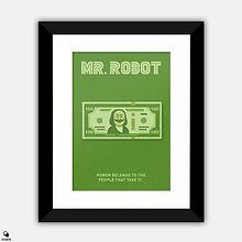 Mr. Robot Alternative Framed Print - Power