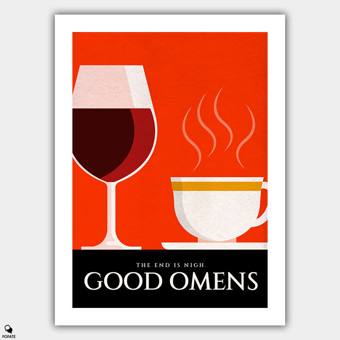 Good Omens Minimalist Poster - Aziraphale and Crowley