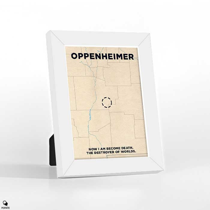 Thumbnail: Oppenheimer Minimalist Mini Framed Print - Los Alamos