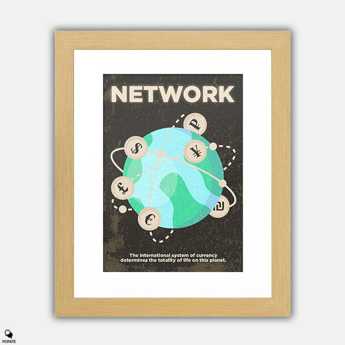 Thumbnail: Network Minimalist Fan Art Large Framed Print - International System of Currency