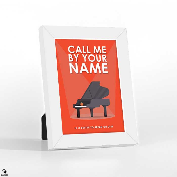 Thumbnail: Call Me By Your Name Minimalist Mini Framed Print - Piano