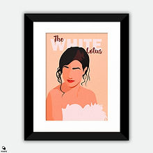 The White Lotus Minimalist Framed Print - Mia