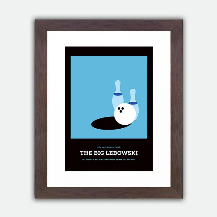 Thumbnail: The Big Lebowski Minimalist Large Framed Print - Bowling